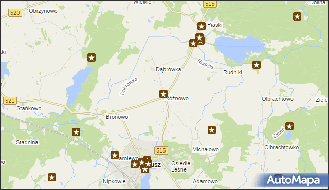 mapa Różnowo gmina Susz, Różnowo gmina Susz na mapie Targeo