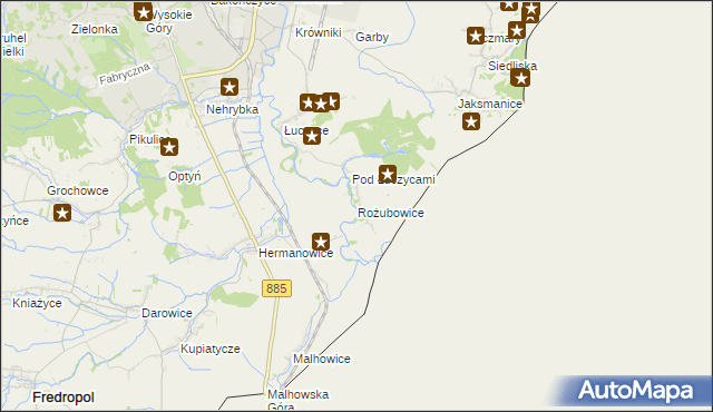 mapa Rożubowice, Rożubowice na mapie Targeo