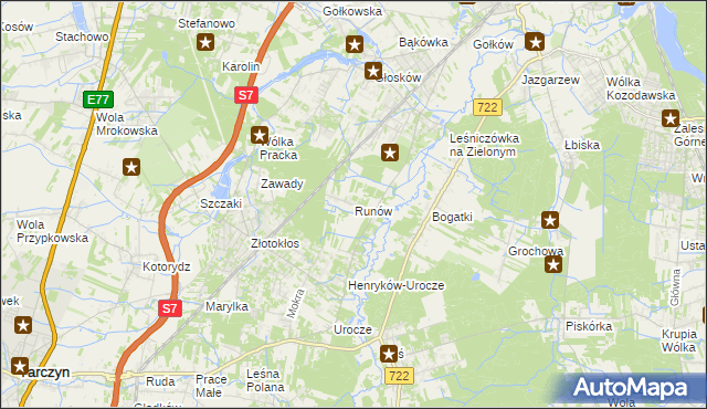 mapa Runów, Runów na mapie Targeo