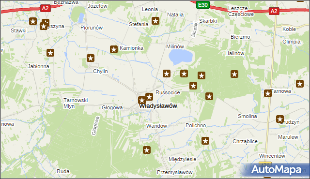 mapa Russocice, Russocice na mapie Targeo