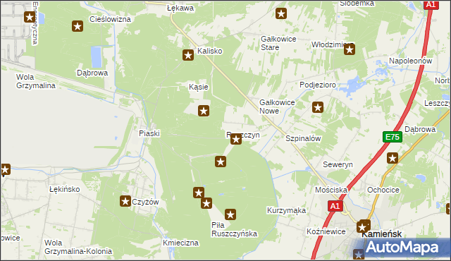 mapa Ruszczyn, Ruszczyn na mapie Targeo