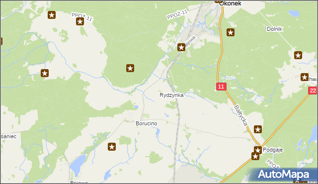mapa Rydzynka, Rydzynka na mapie Targeo