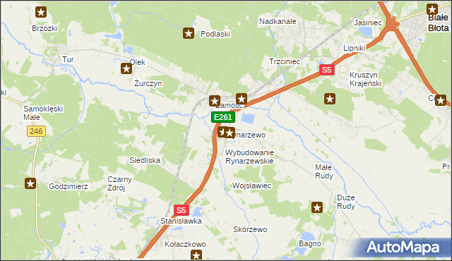 mapa Rynarzewo, Rynarzewo na mapie Targeo