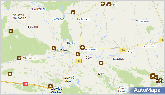 mapa Rzęczkowo, Rzęczkowo na mapie Targeo