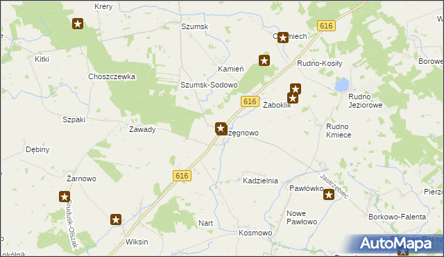mapa Rzęgnowo, Rzęgnowo na mapie Targeo