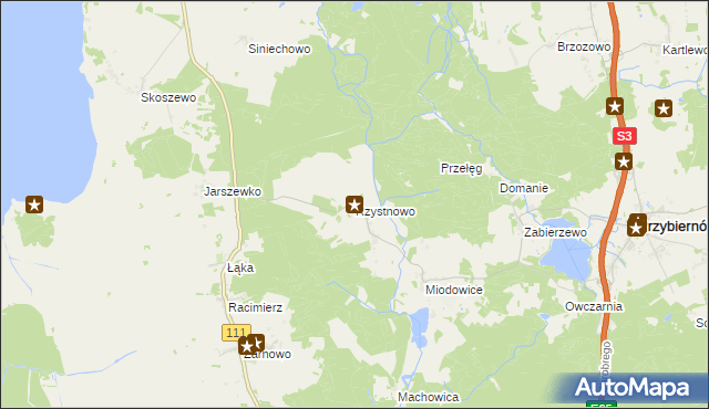 mapa Rzystnowo, Rzystnowo na mapie Targeo