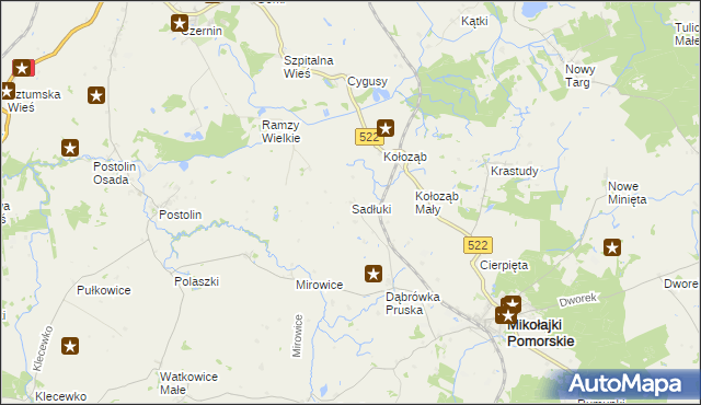 mapa Sadłuki, Sadłuki na mapie Targeo