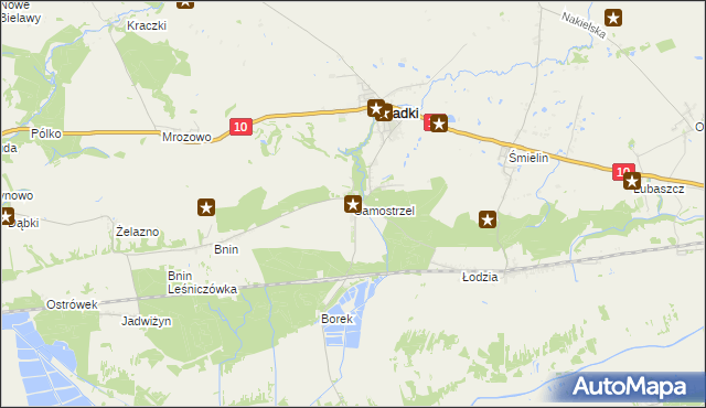 mapa Samostrzel gmina Sadki, Samostrzel gmina Sadki na mapie Targeo