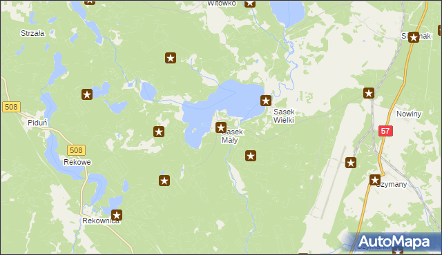 mapa Sasek Mały, Sasek Mały na mapie Targeo