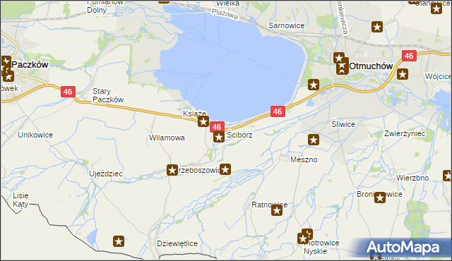 mapa Ścibórz, Ścibórz na mapie Targeo