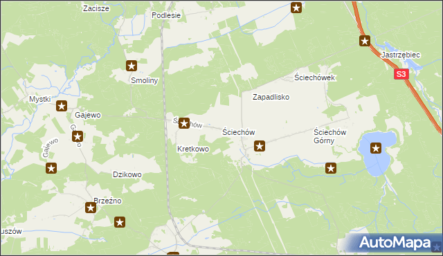 mapa Ściechów, Ściechów na mapie Targeo