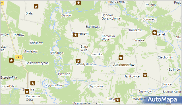 mapa Sieczka, Sieczka na mapie Targeo