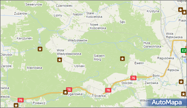 mapa Siedem Mórg, Siedem Mórg na mapie Targeo