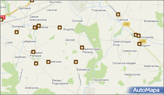 mapa Siedmiorogów Pierwszy, Siedmiorogów Pierwszy na mapie Targeo