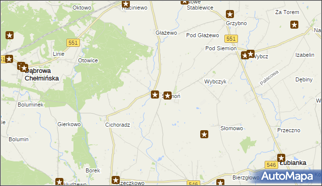 mapa Siemoń, Siemoń na mapie Targeo