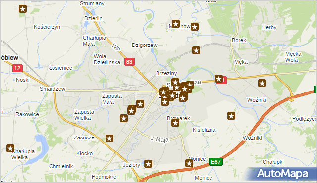 mapa Sieradz, Sieradz na mapie Targeo