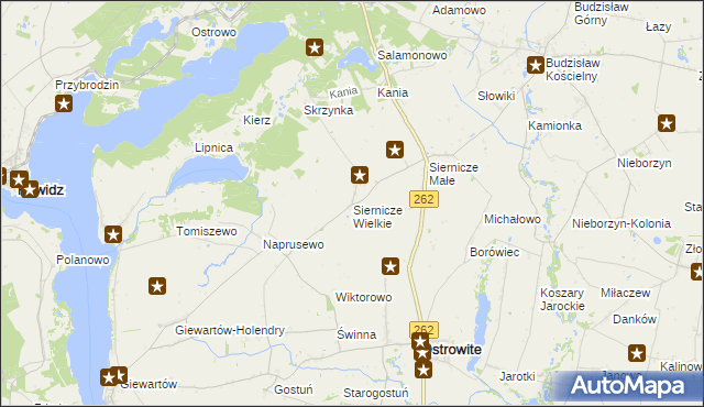 mapa Siernicze Wielkie, Siernicze Wielkie na mapie Targeo