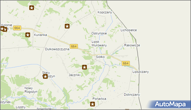 mapa Siółko, Siółko na mapie Targeo