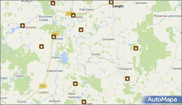 mapa Skolity, Skolity na mapie Targeo