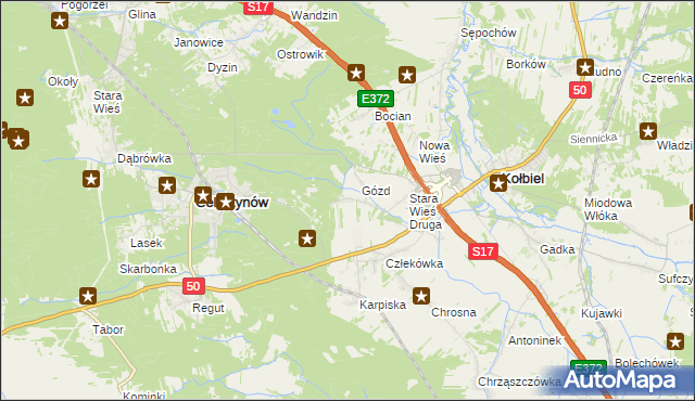 mapa Skorupy, Skorupy na mapie Targeo