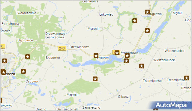 mapa Słupowo, Słupowo na mapie Targeo