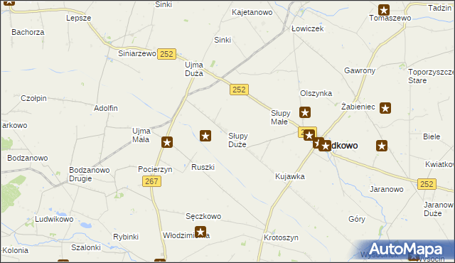 mapa Słupy Duże, Słupy Duże na mapie Targeo