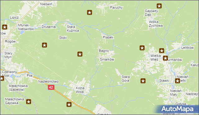 mapa Smarków, Smarków na mapie Targeo