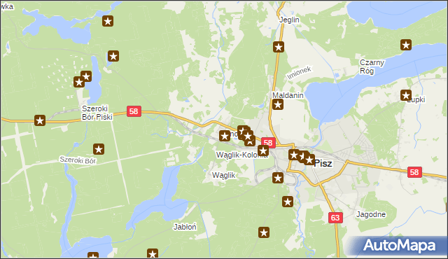 mapa Snopki, Snopki na mapie Targeo