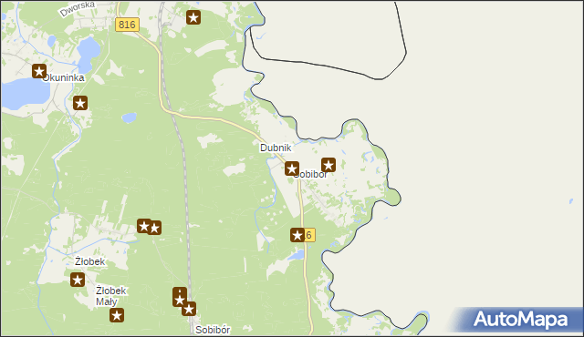 mapa Sobibór, Sobibór na mapie Targeo