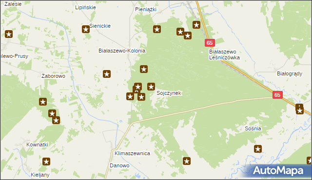 mapa Sojczynek, Sojczynek na mapie Targeo