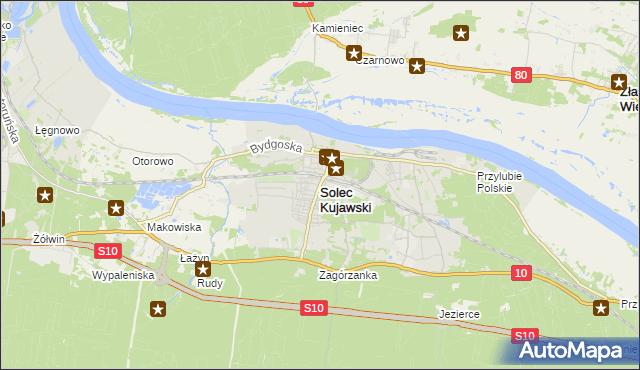 mapa Solec Kujawski, Solec Kujawski na mapie Targeo