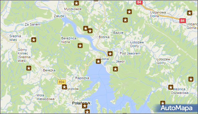 mapa Solina, Solina na mapie Targeo