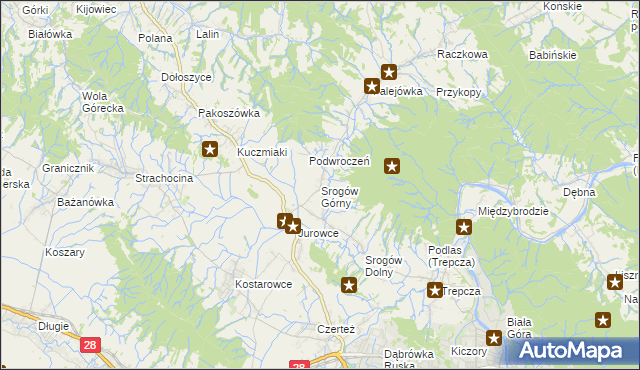 mapa Srogów Górny, Srogów Górny na mapie Targeo