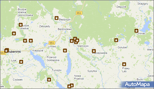 mapa Stańczyki, Stańczyki na mapie Targeo