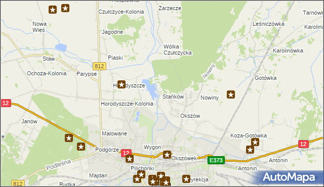 mapa Stańków, Stańków na mapie Targeo