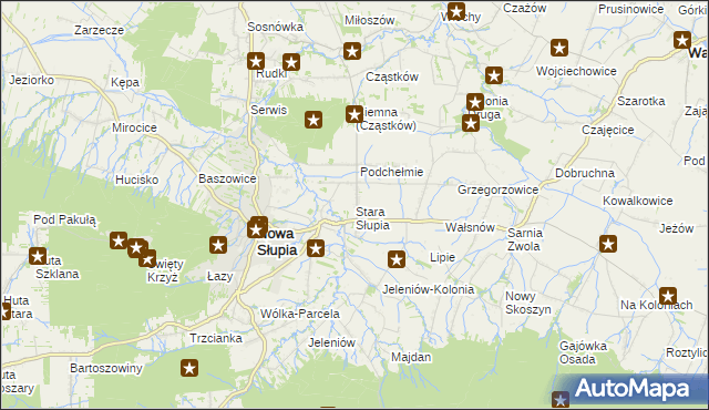 mapa Stara Słupia, Stara Słupia na mapie Targeo