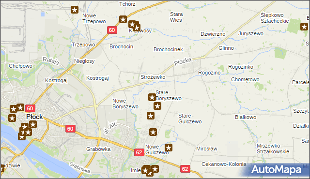 mapa Stare Boryszewo, Stare Boryszewo na mapie Targeo