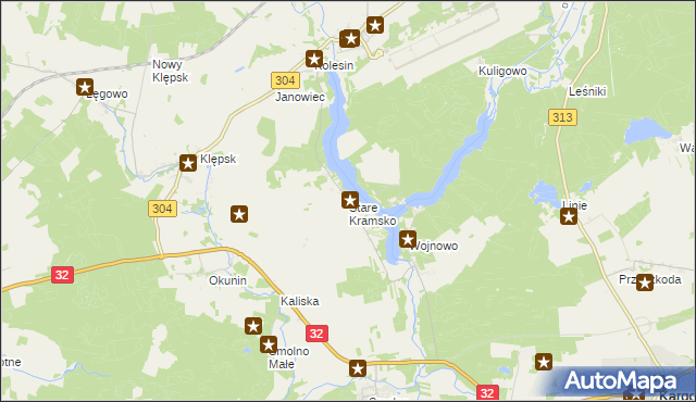 mapa Stare Kramsko, Stare Kramsko na mapie Targeo