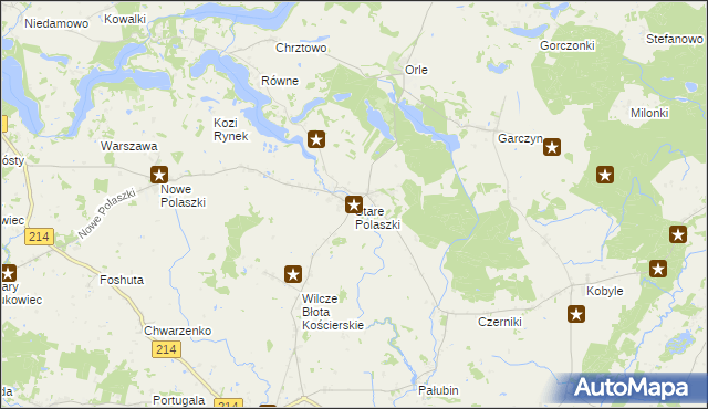 mapa Stare Polaszki, Stare Polaszki na mapie Targeo