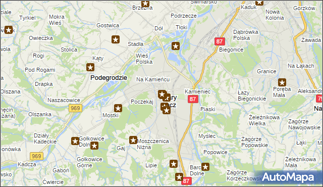 mapa Stary Sącz, Stary Sącz na mapie Targeo