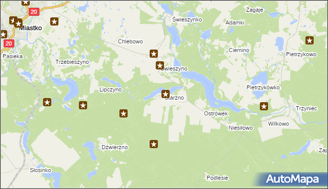 mapa Starzno, Starzno na mapie Targeo