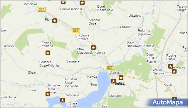 mapa Staw Noakowski, Staw Noakowski na mapie Targeo