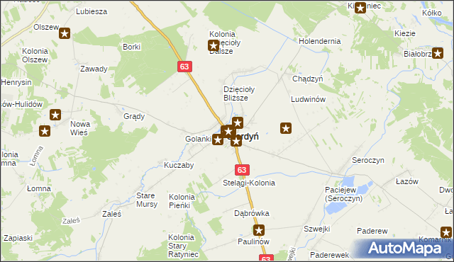 mapa Sterdyń, Sterdyń na mapie Targeo