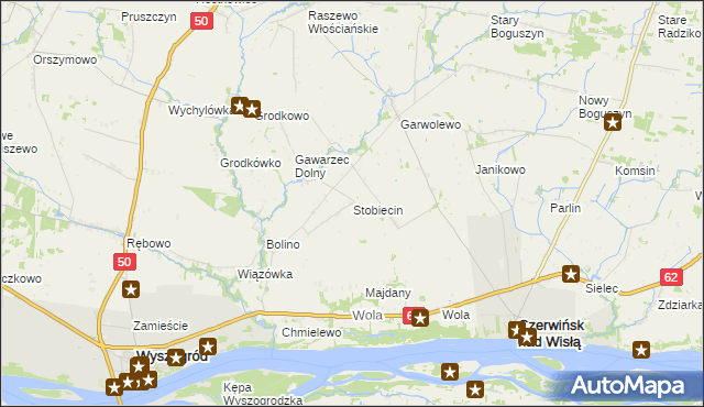 mapa Stobiecin, Stobiecin na mapie Targeo