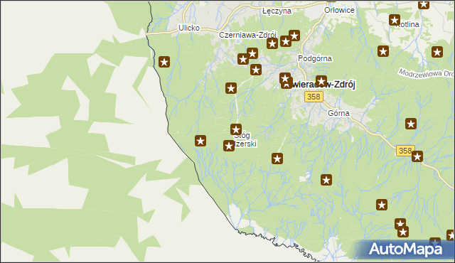 mapa Stóg Izerski, Stóg Izerski na mapie Targeo