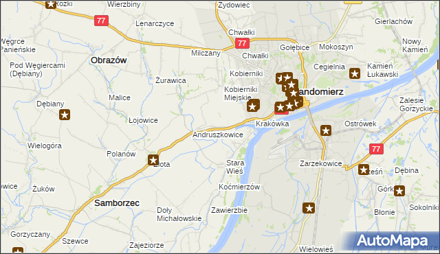 mapa Strochcice, Strochcice na mapie Targeo