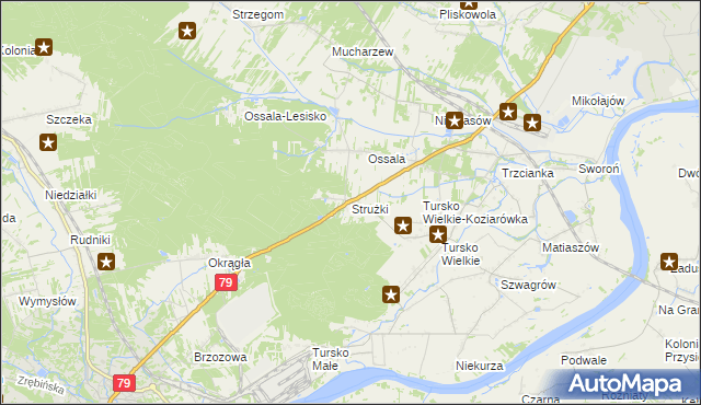 mapa Strużki, Strużki na mapie Targeo