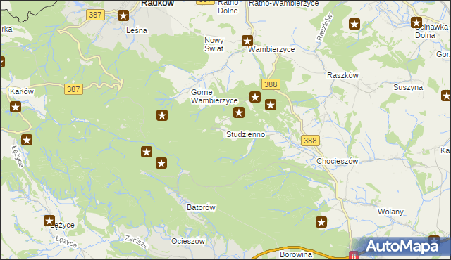 mapa Studzienno, Studzienno na mapie Targeo