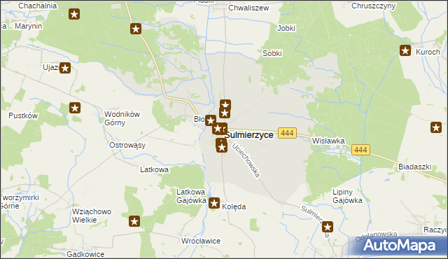 mapa Sulmierzyce powiat krotoszyński, Sulmierzyce powiat krotoszyński na mapie Targeo