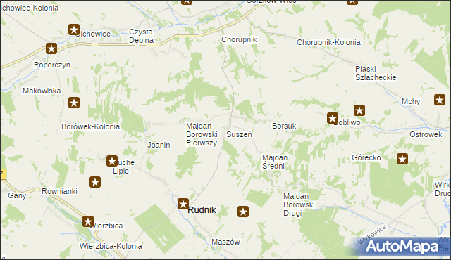 mapa Suszeń, Suszeń na mapie Targeo